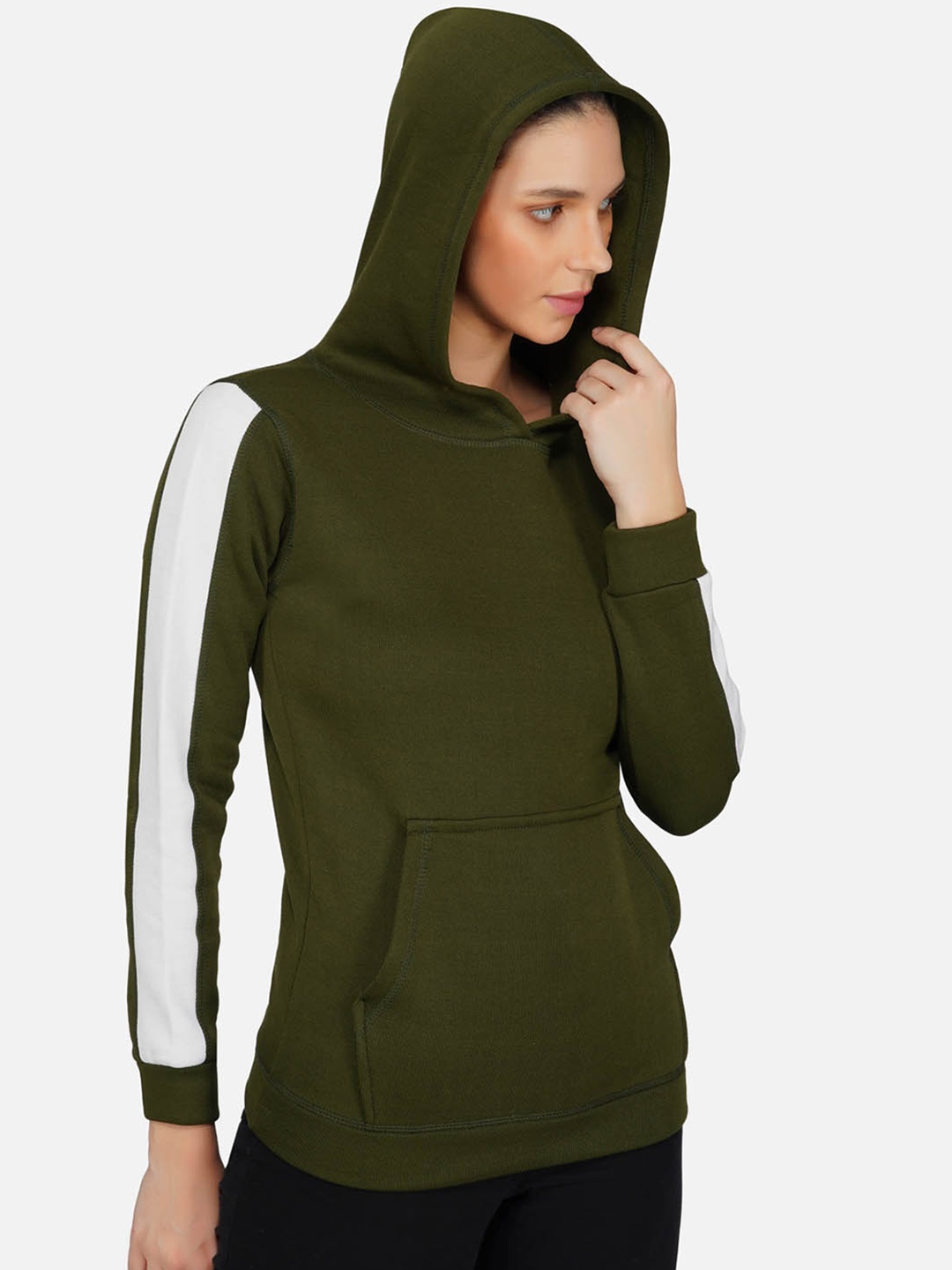 

NEU LOOK FASHION Women Olive Green Sweatshirt