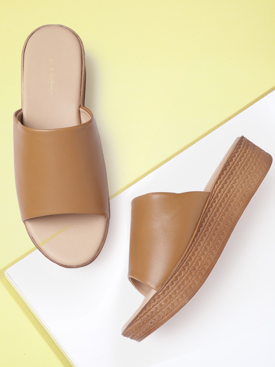 

Mast & Harbour Brown Solid Flatforms