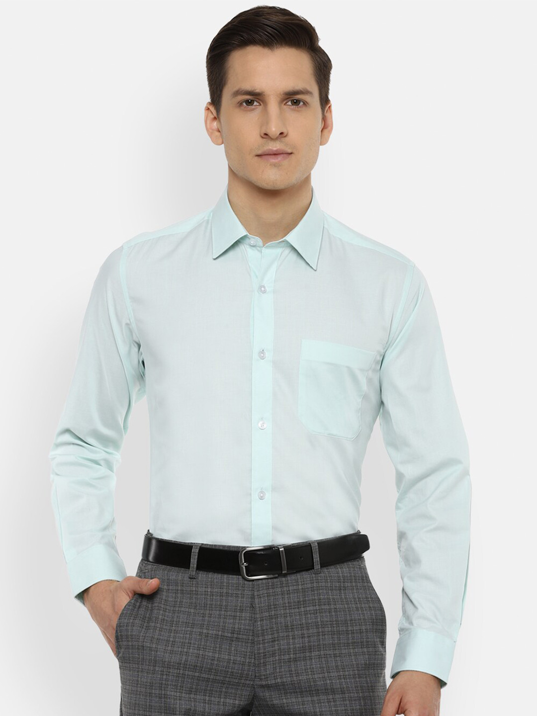 

Louis Philippe Men Blue Slim Fit Opaque Formal Shirt