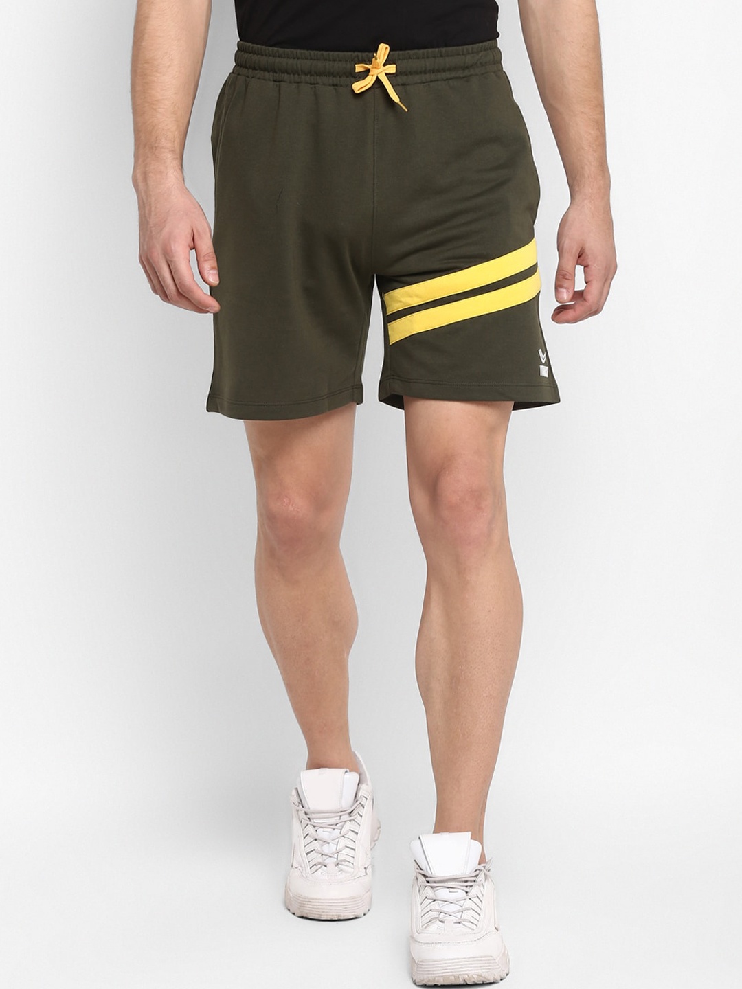 

Yuuki Men Olive Green Sports Shorts