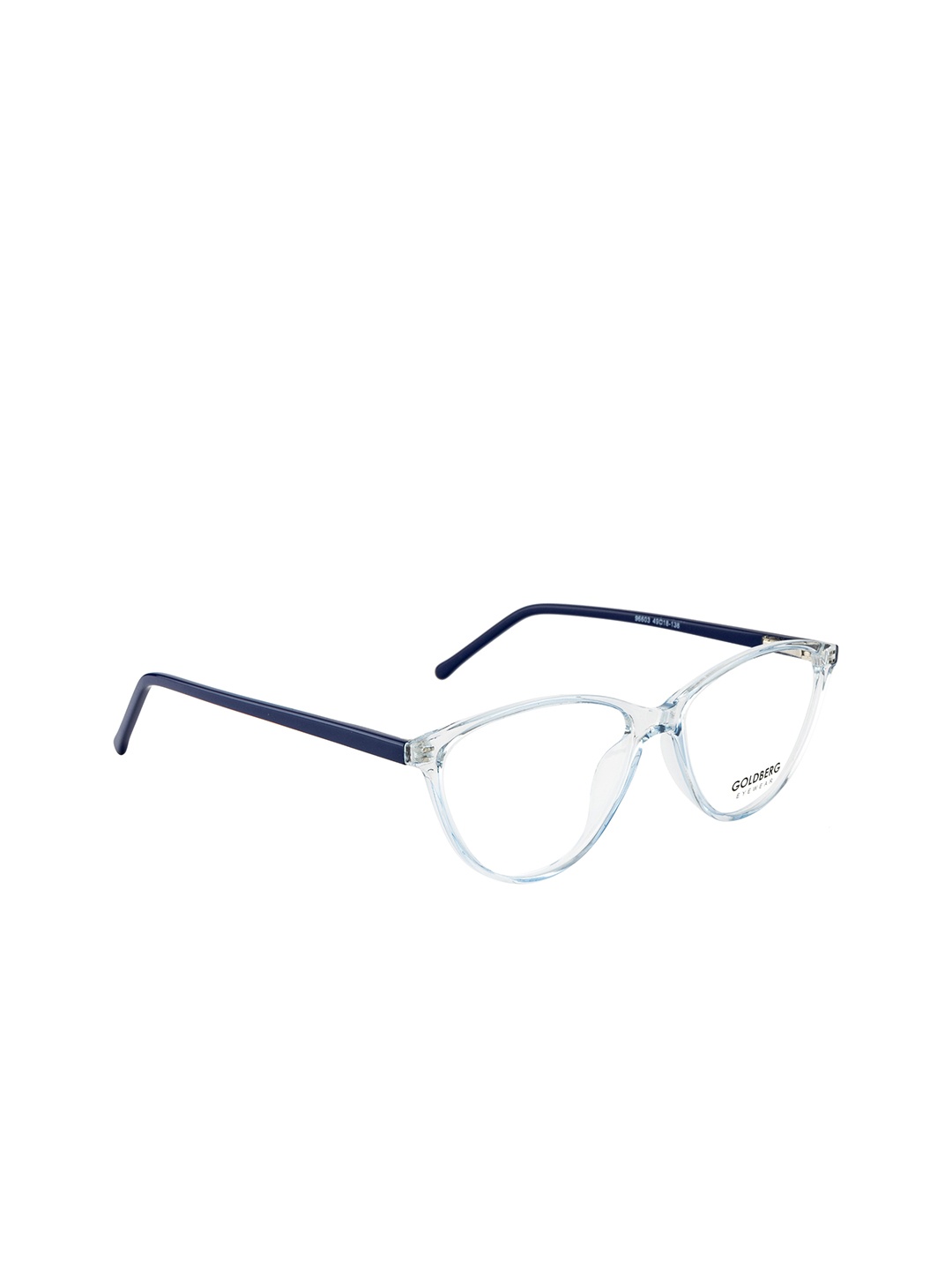 

Gold Berg Women Blue & Transparent Full Rim Cateye Frames - GB-96601_BLU-Blue