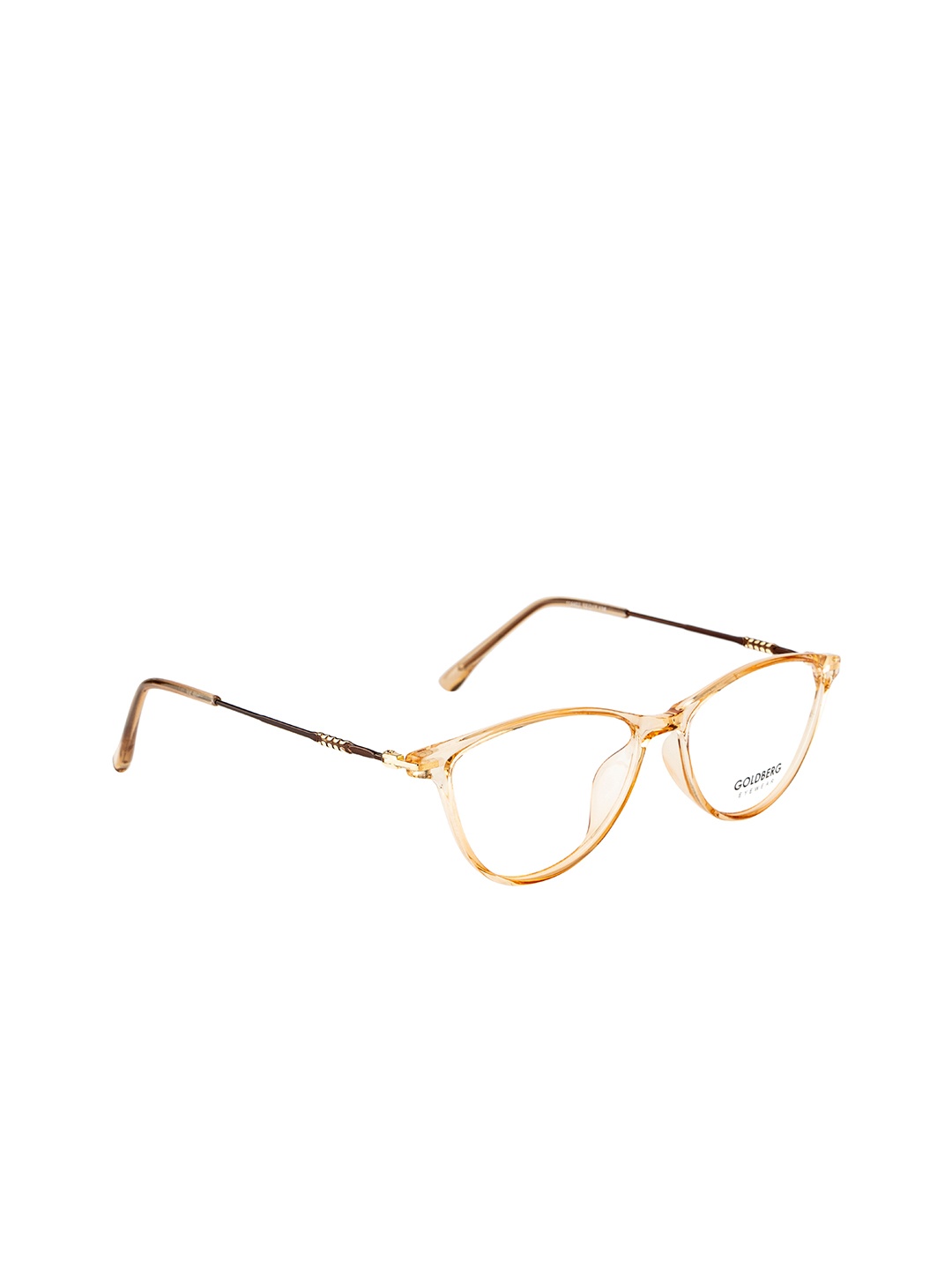 

Gold Berg Women Brown & Yellow Full Rim Cateye Frames Eyeglasses