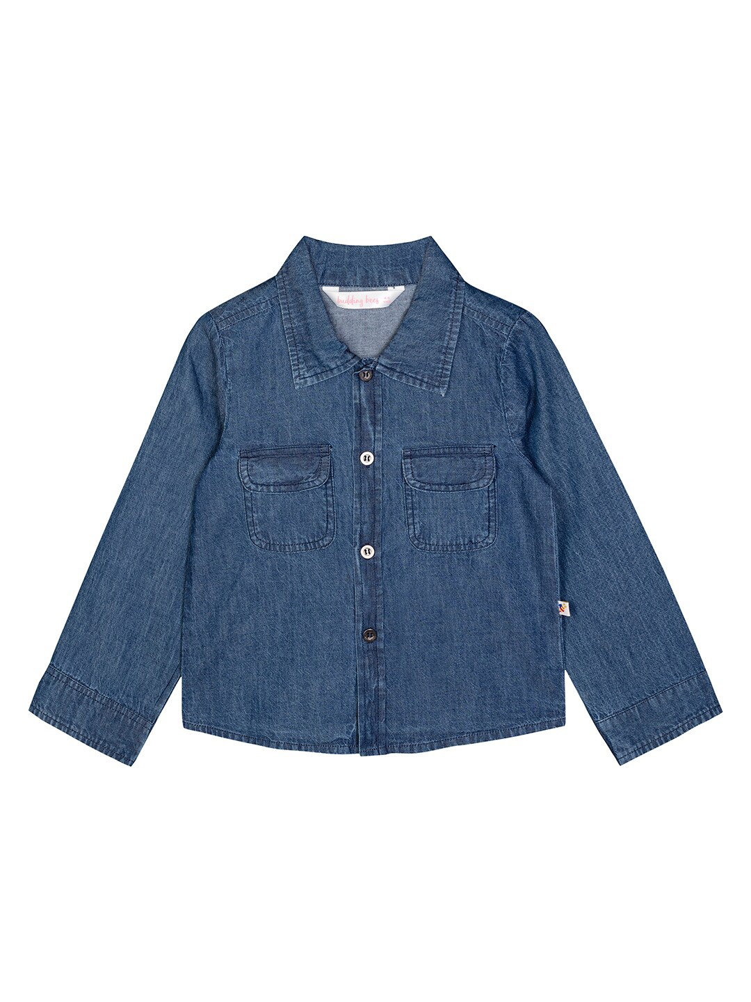 

Budding Bees Boys Blue Opaque Casual Cotton Shirt