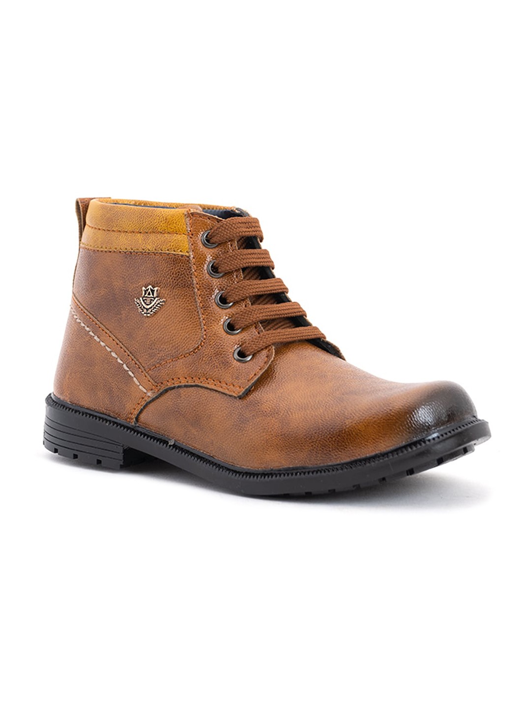 

Khadims Boys Tan High-Top Flat Boots