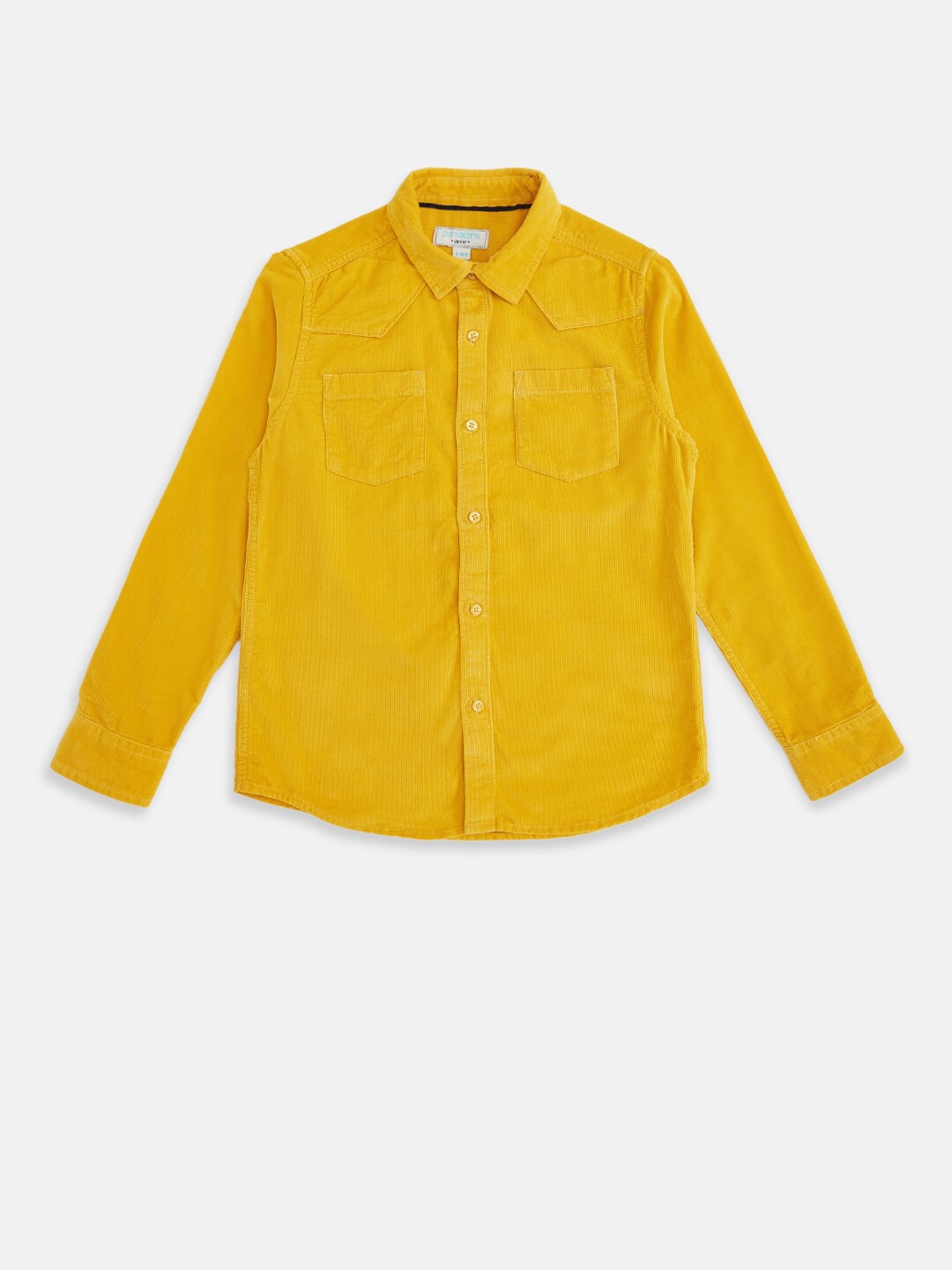 

Pantaloons Junior Boys Mustard Opaque Casual Shirt