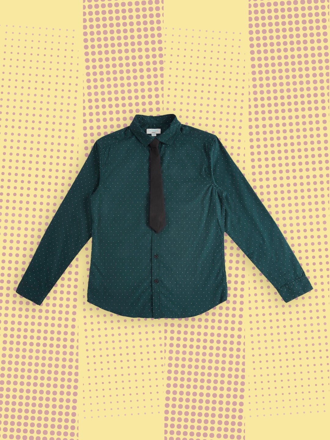 

Pantaloons Junior Boys Teal Opaque Printed Party Shirt