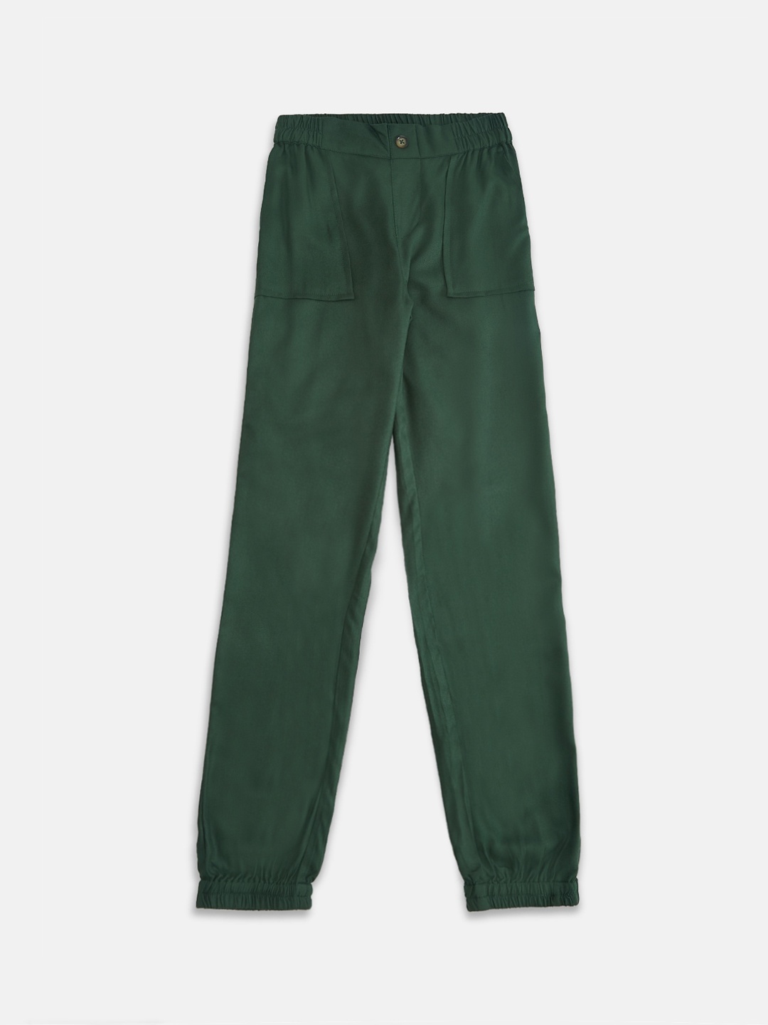 

Pantaloons Junior Girls Olive Green Joggers Trousers
