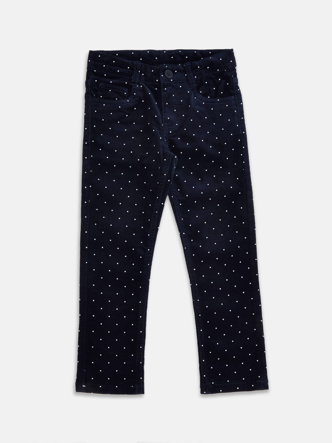 

Pantaloons Junior Girls Navy Blue Printed Trousers