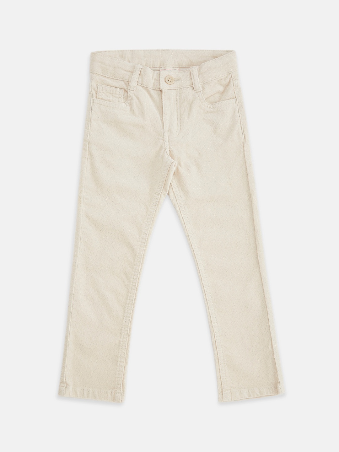 

Pantaloons Junior Girls Beige Regular Trousers