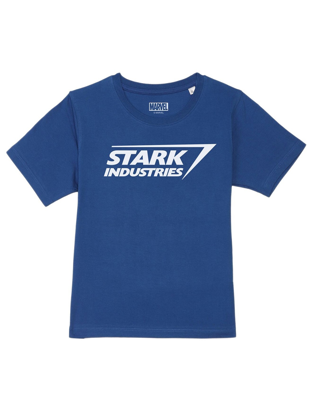 

Marvel by Wear Your Mind Boys Blue & White Typography Iron Man Printed T-shirt