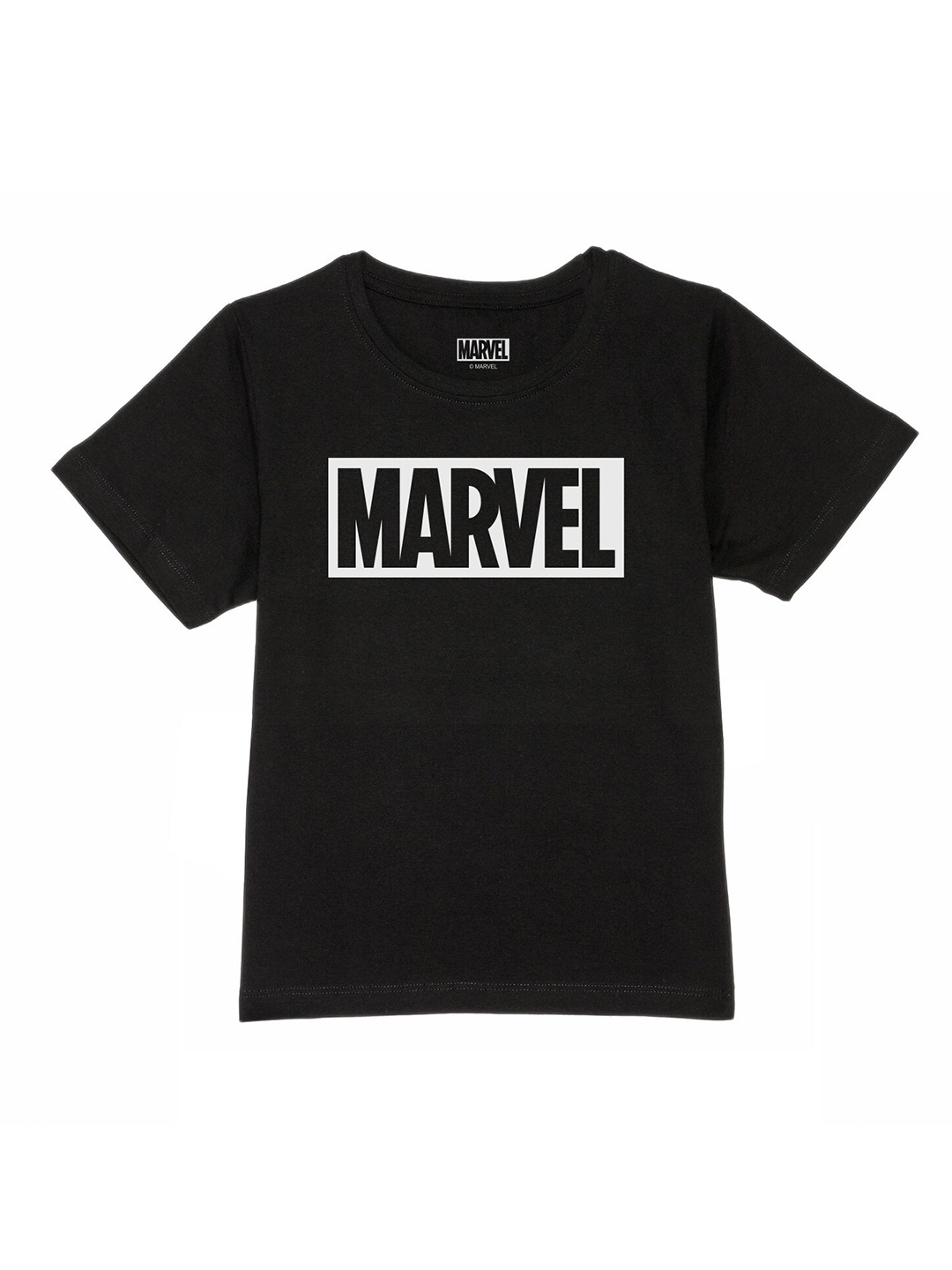 

Marvel by Wear Your Mind Boys Black & White Marvel Printed T-shirt