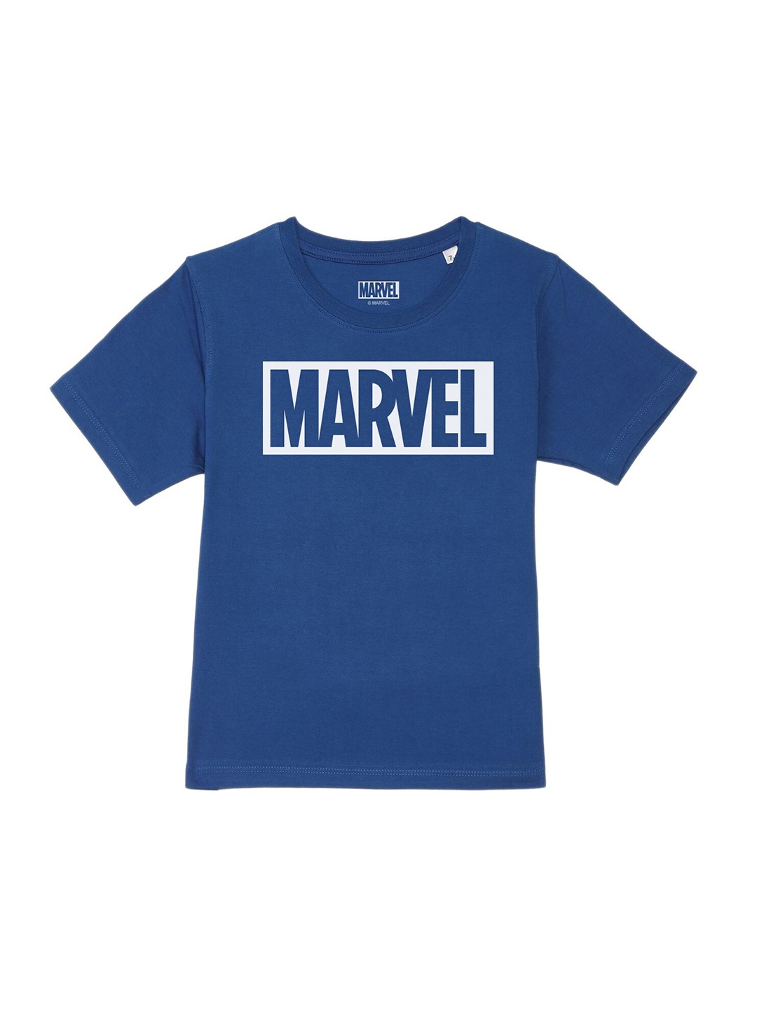 

Marvel by Wear Your Mind Boys Blue & White Marvel Printed T-shirt