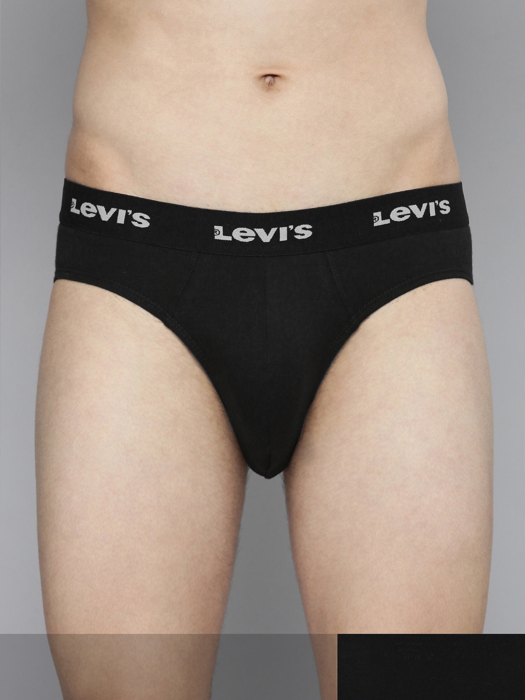 

Levis Men Pack of 2 Black Solid Pure Cotton Briefs #009