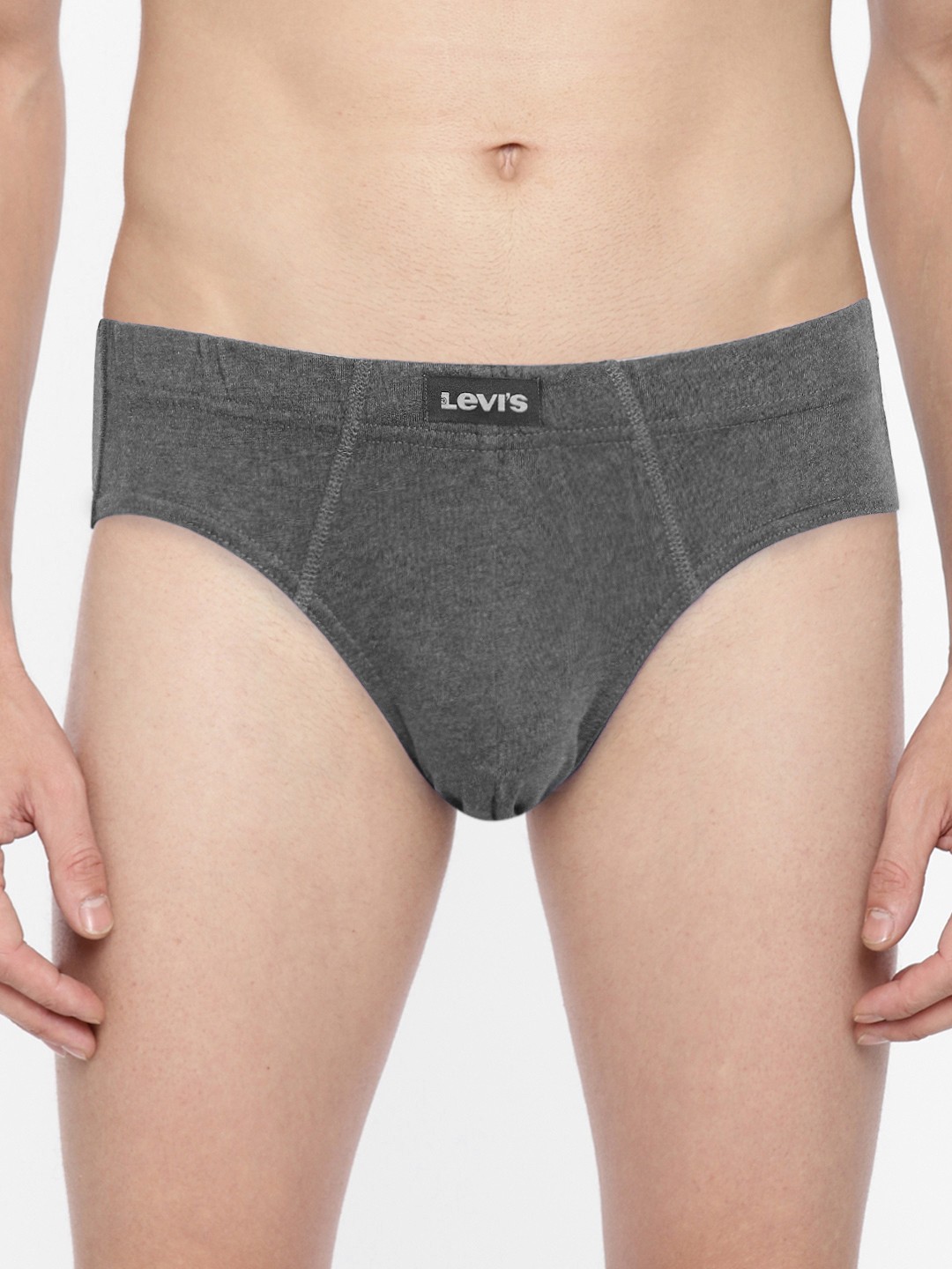 

Levis Men Charcoal Grey Solid Pure Cotton Basic Briefs BF-100CA-1PK-STYLE-011-57