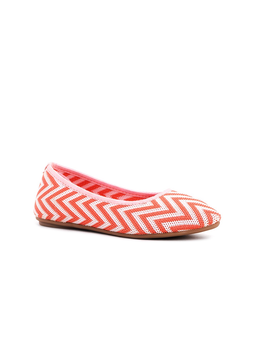 

Khadims Girls Peach-Coloured Printed Ballerinas with Bows Flats