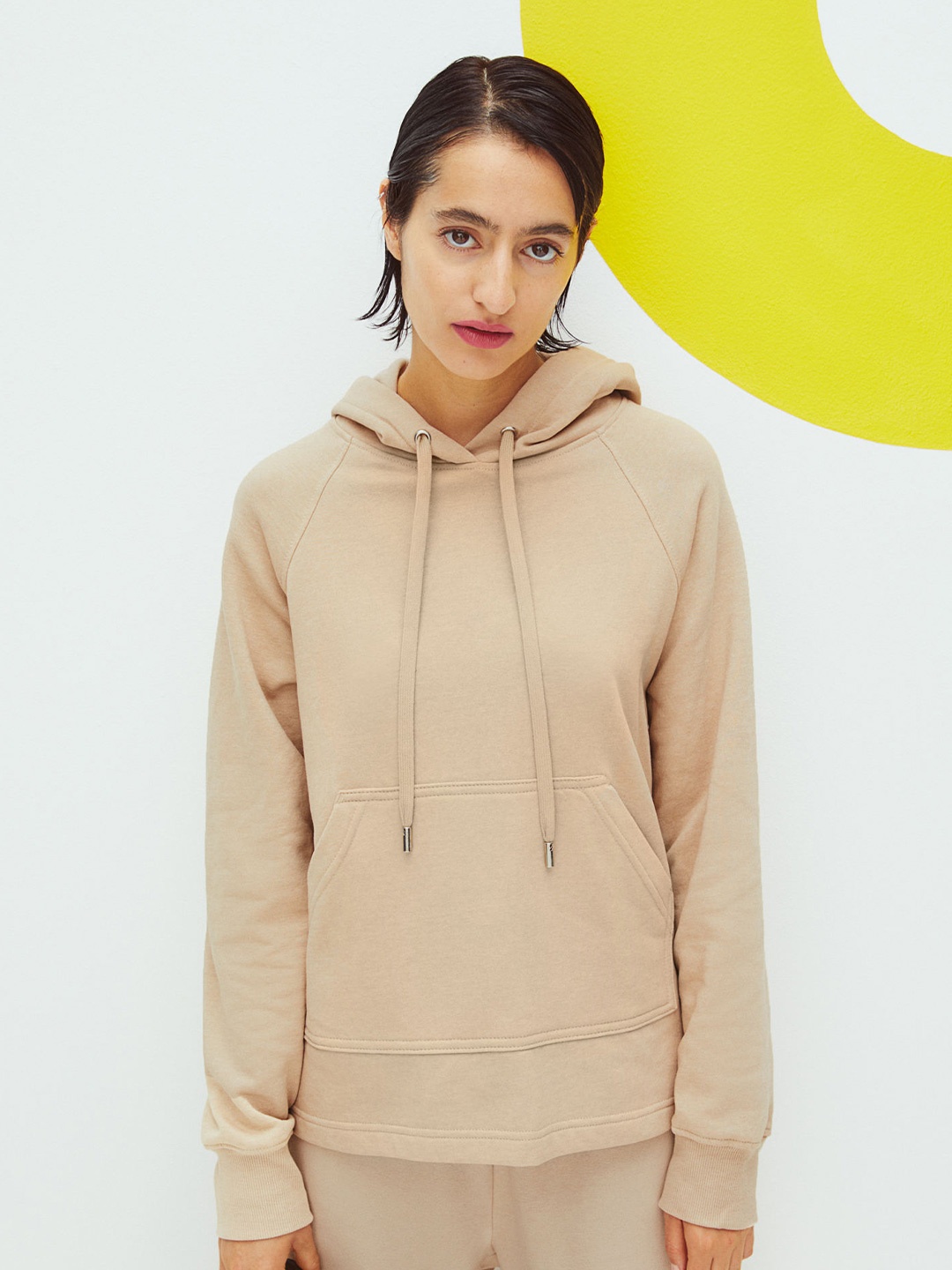 

H&M Women Beige Hoodie