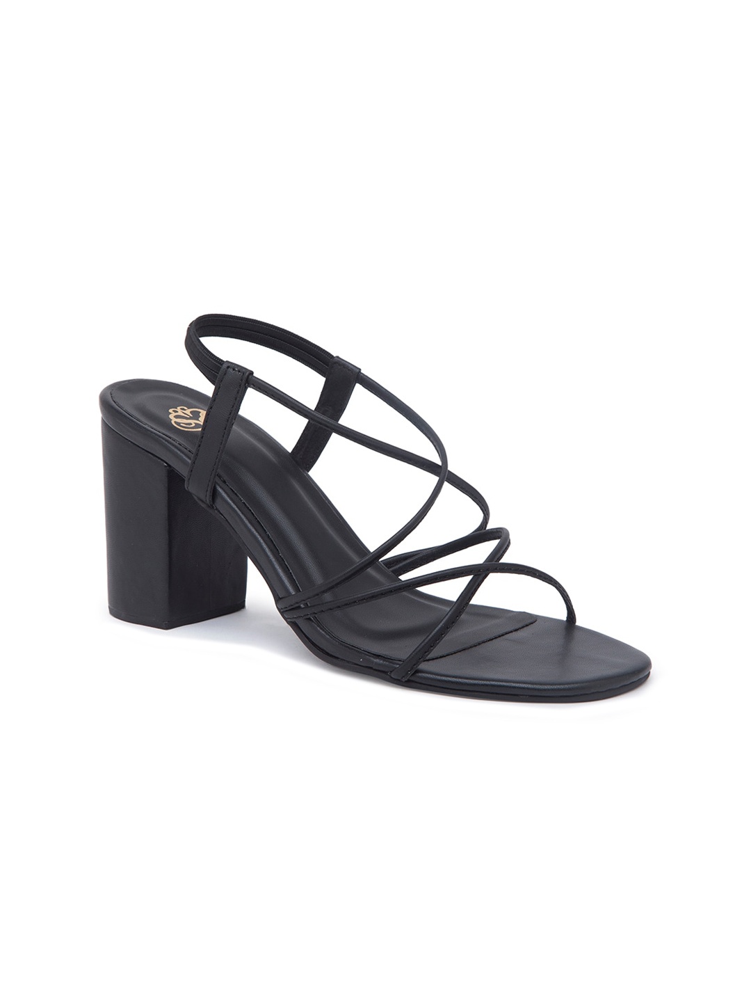 

Sole To Soul Black Block Sandals with Tassels