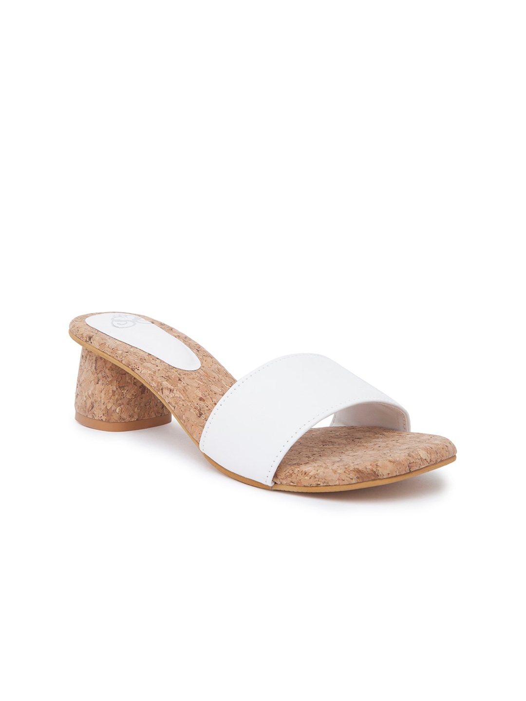 

Sole To Soul White Solid Block Sandals