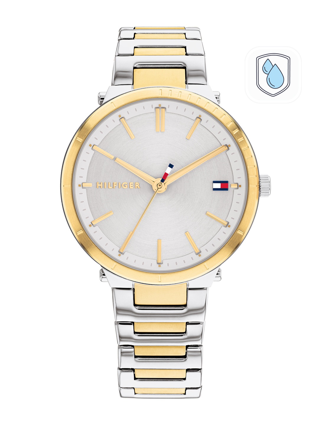 

Tommy Hilfiger Women White Dial & Silver Toned Straps Analogue Watch TH1782408W