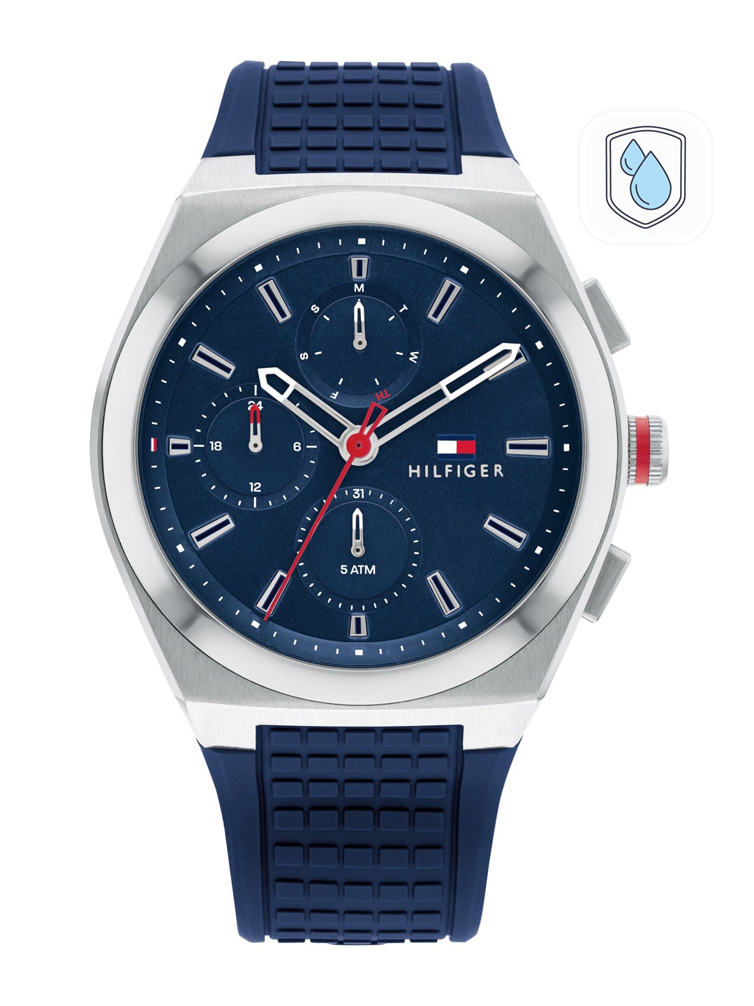 

Tommy Hilfiger Men Blue Dial & Blue Straps Analogue Multi Function Watch TH1791899W