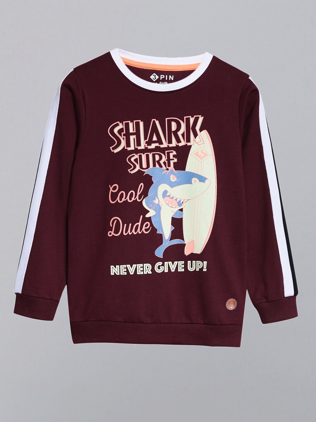 

3PIN Boys Burgundy Printed Sweatshirt