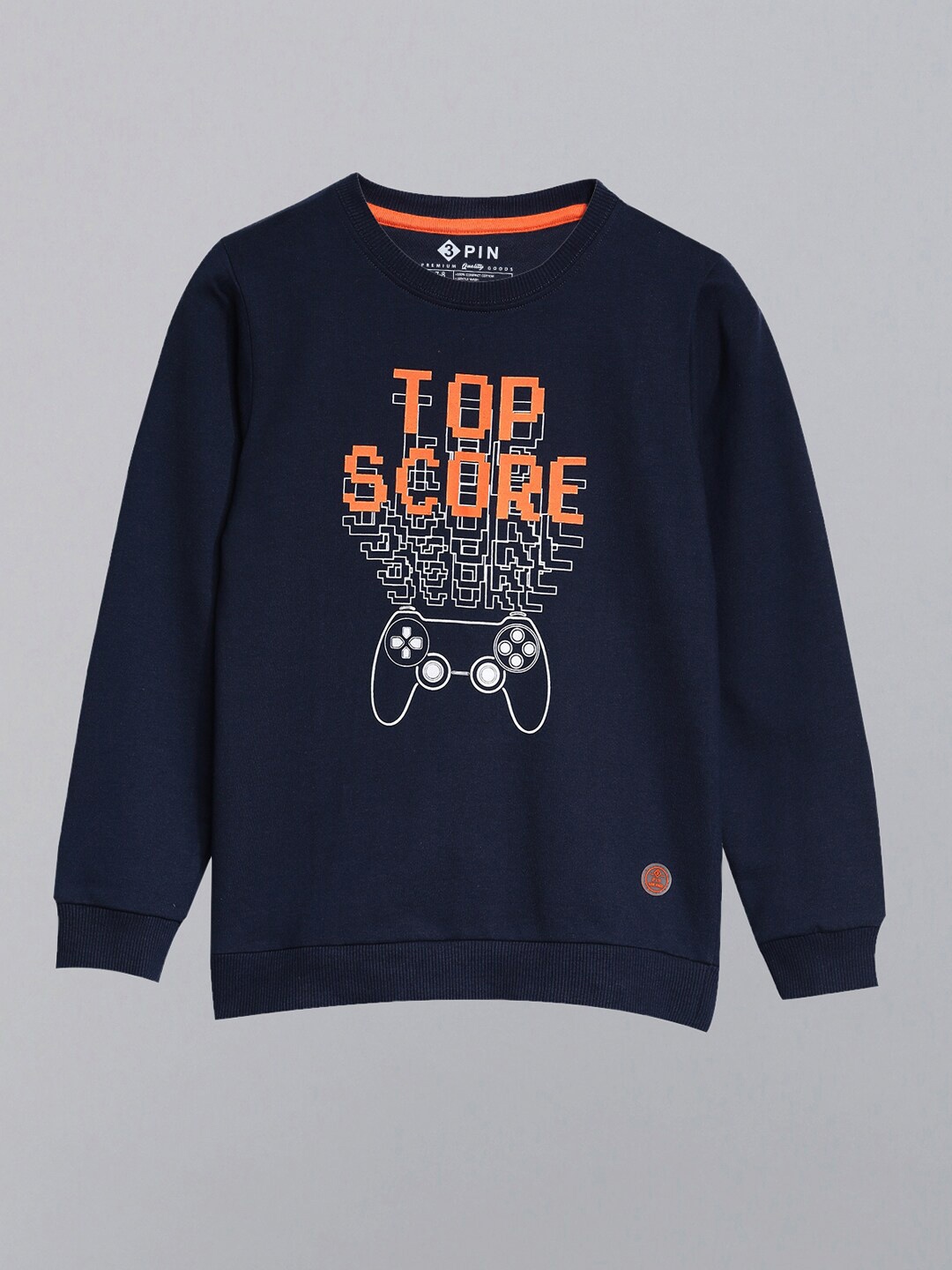 

3PIN Boys Navy Blue Printed Sweatshirt