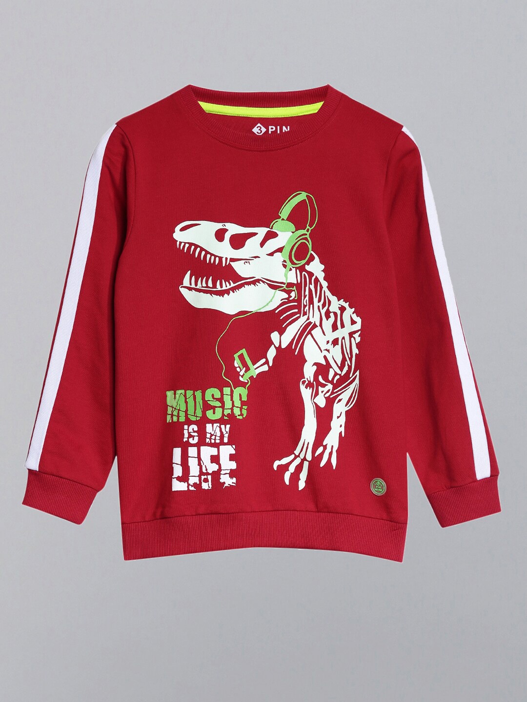 

3PIN Boys Red Printed Sweatshirt