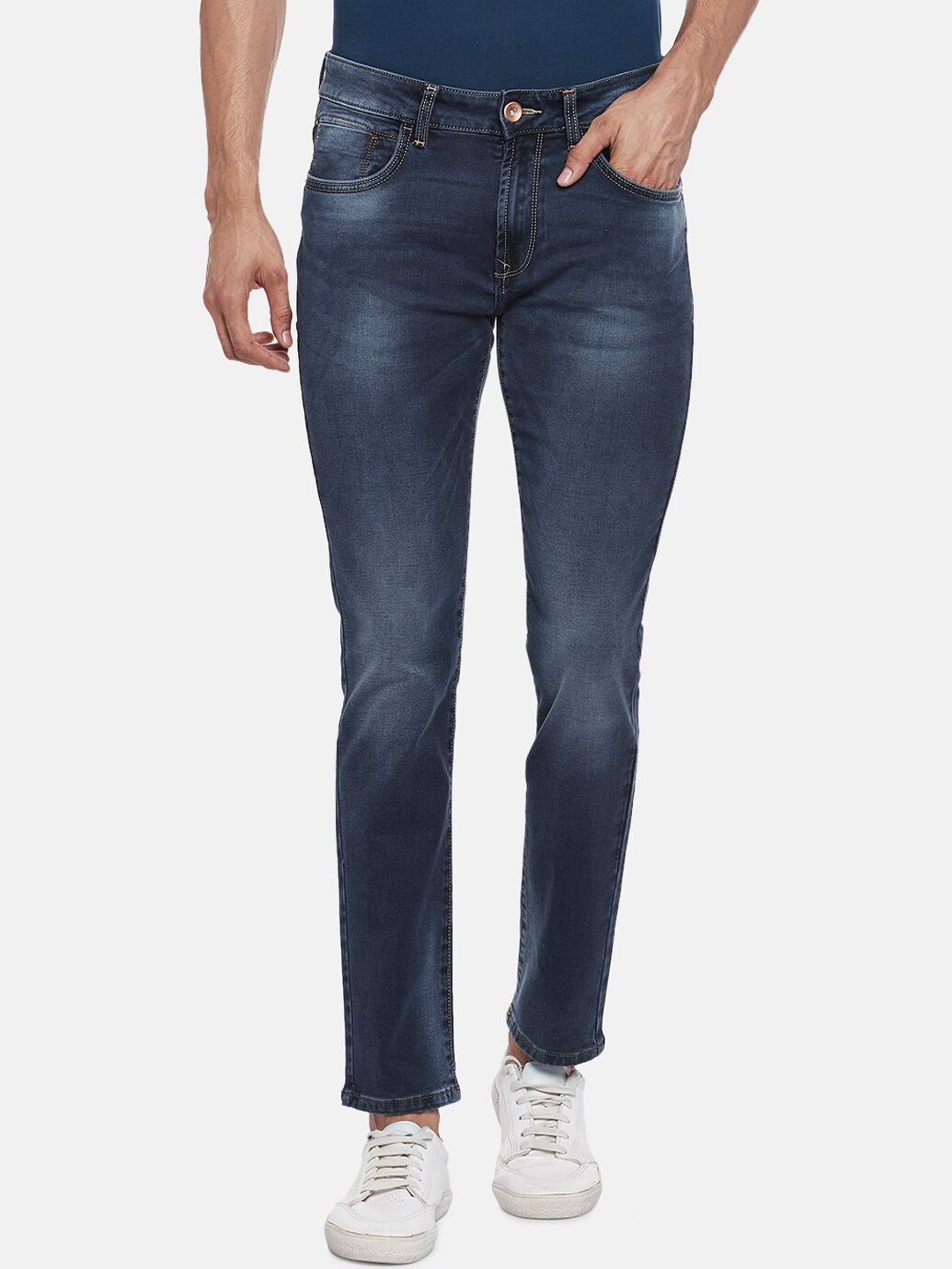 

SF JEANS by Pantaloons Men Blue Slim Fit Light Fade Stretchable Jeans