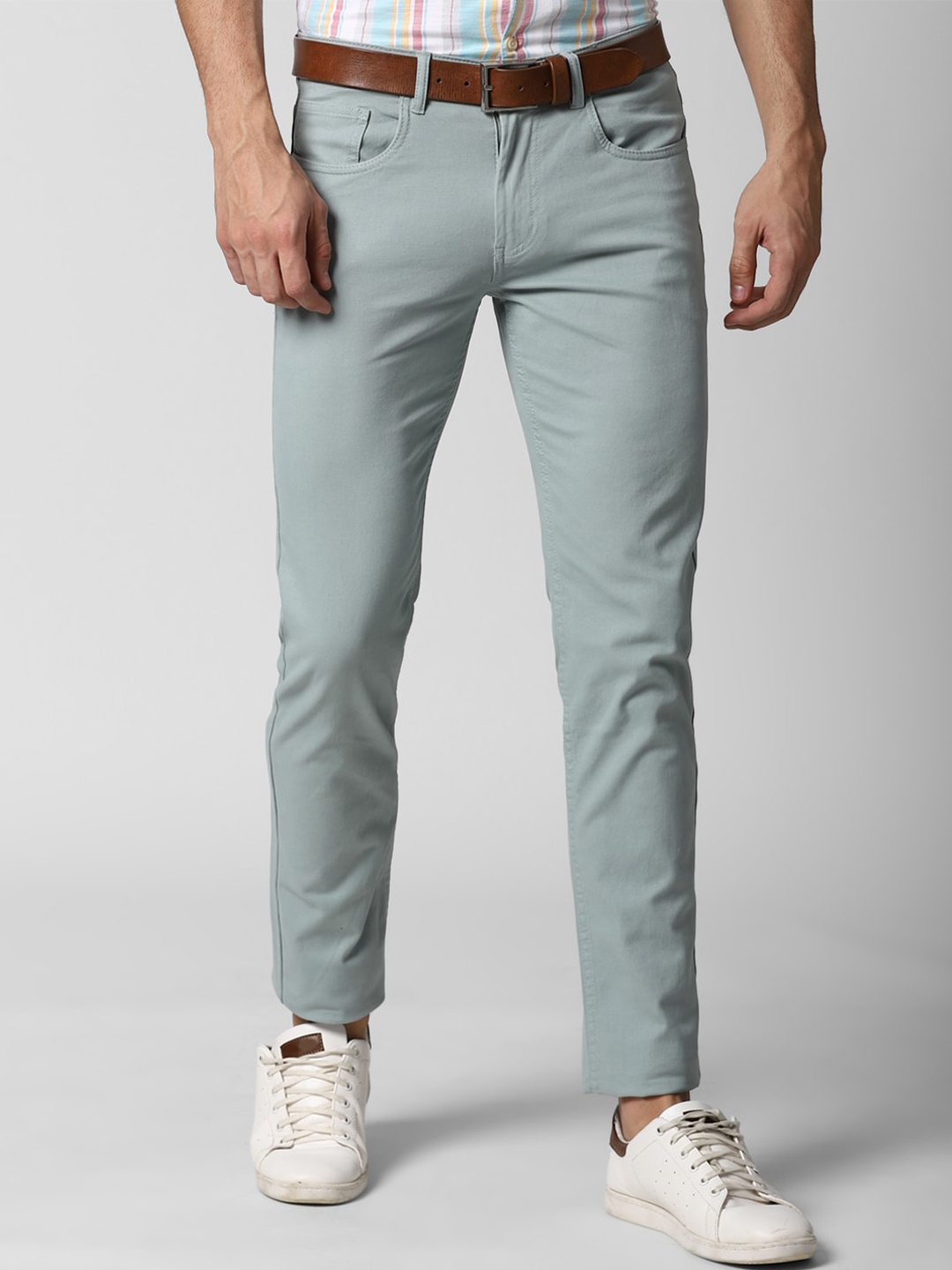 

Peter England Casuals Men Blue Slim Fit Trousers