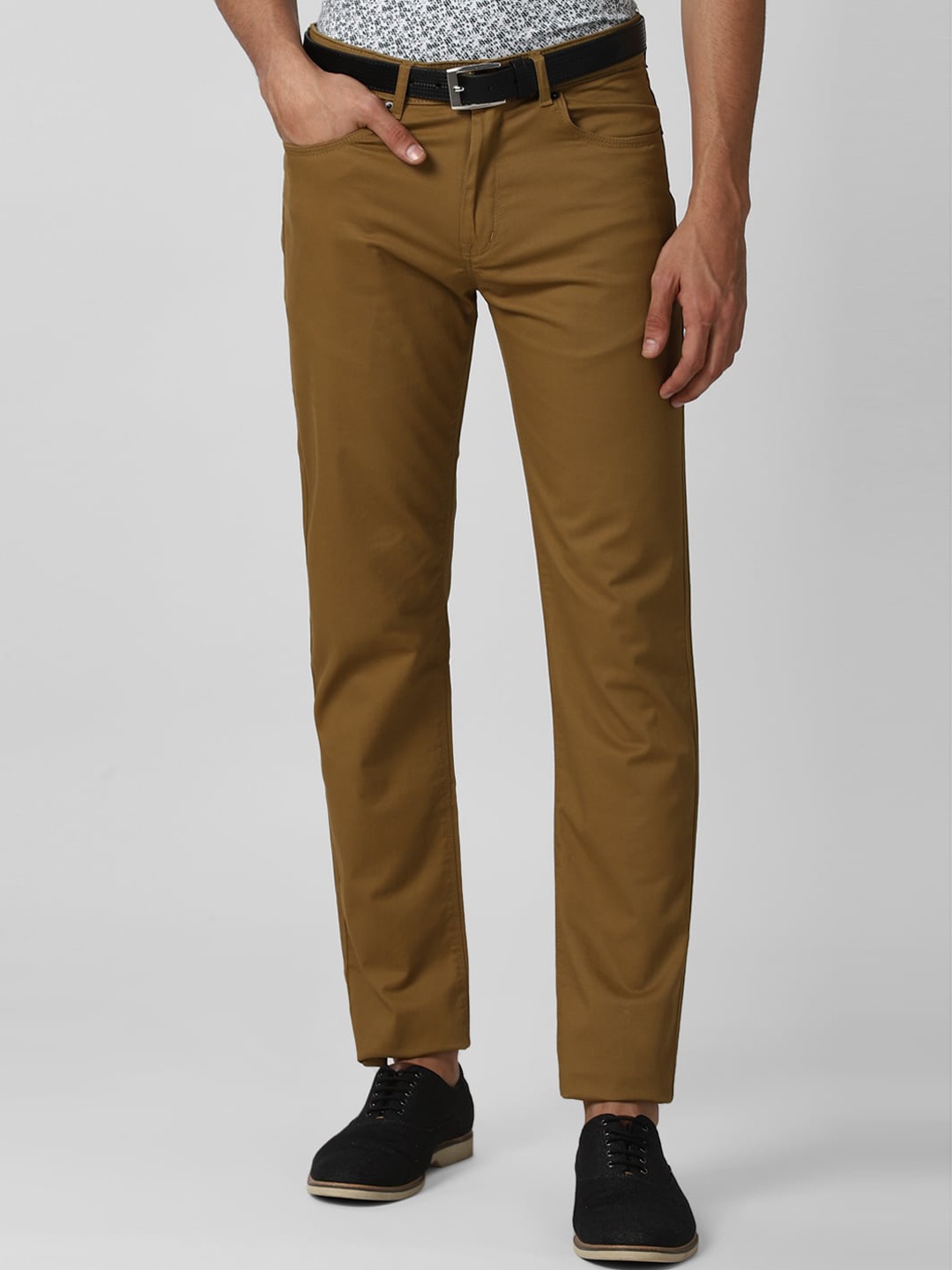 

Peter England Casuals Men Khaki Slim Fit Trousers
