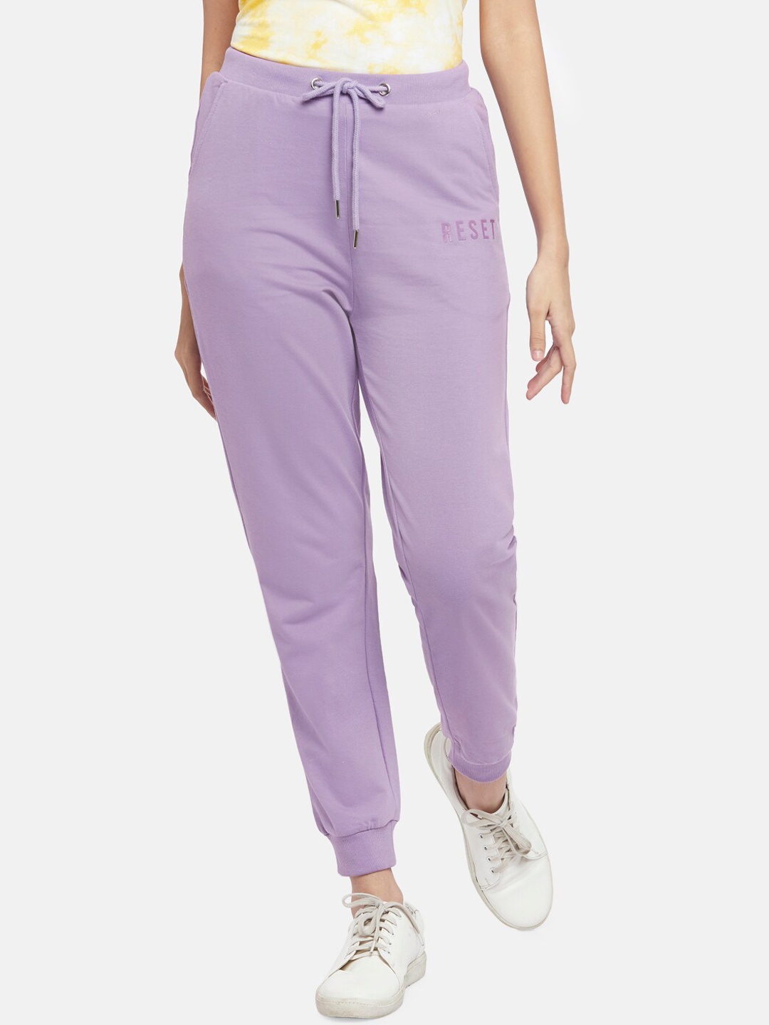 

Ajile by Pantaloons Women Purple Solid Joggers