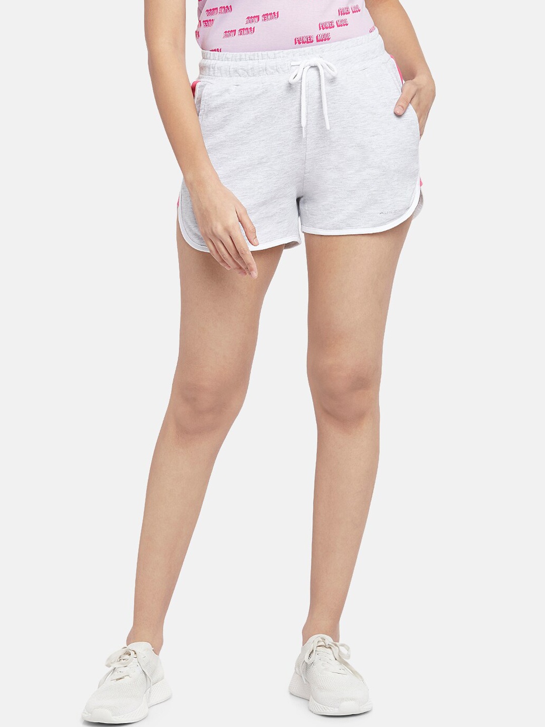 

Ajile by Pantaloons Women Grey Cotton Regular Shorts