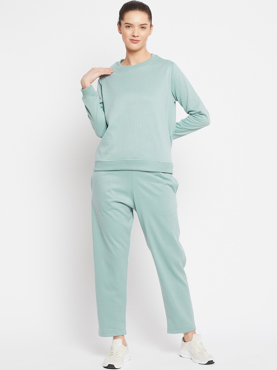 

FRENCH FLEXIOUS Women Sea Green Track Suit