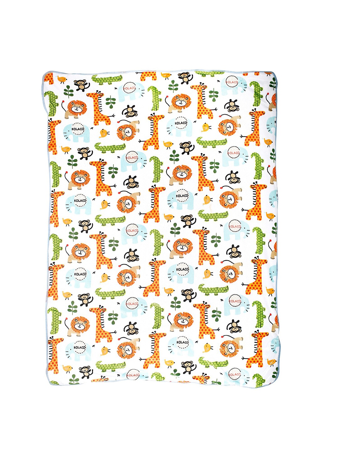 

Baby Moo White & Orange Cartoon Characters Mild Winter 210 GSM Single Bed Blanket