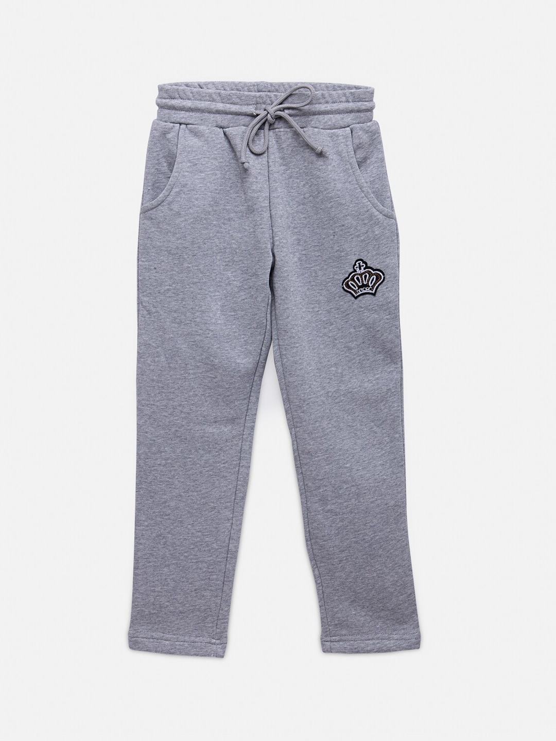 

NYNSH Girls Grey Solid Regular Fit Trackpant