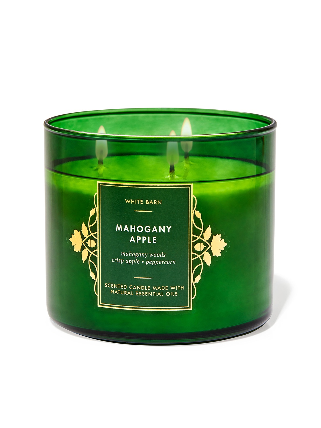 

Bath & Body Works Mahogany Apple 3-Wick Candle - 411 g, Yellow
