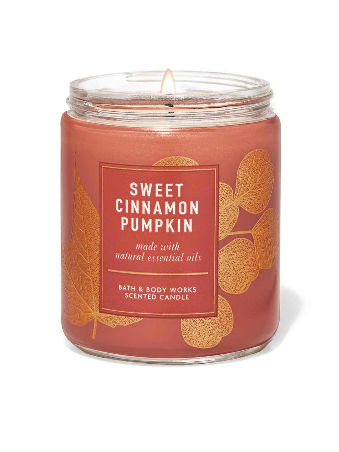 

Bath & Body Works Sweet Cinnamon Pumpkin Single Wick Scented Candle 198 g, Rust