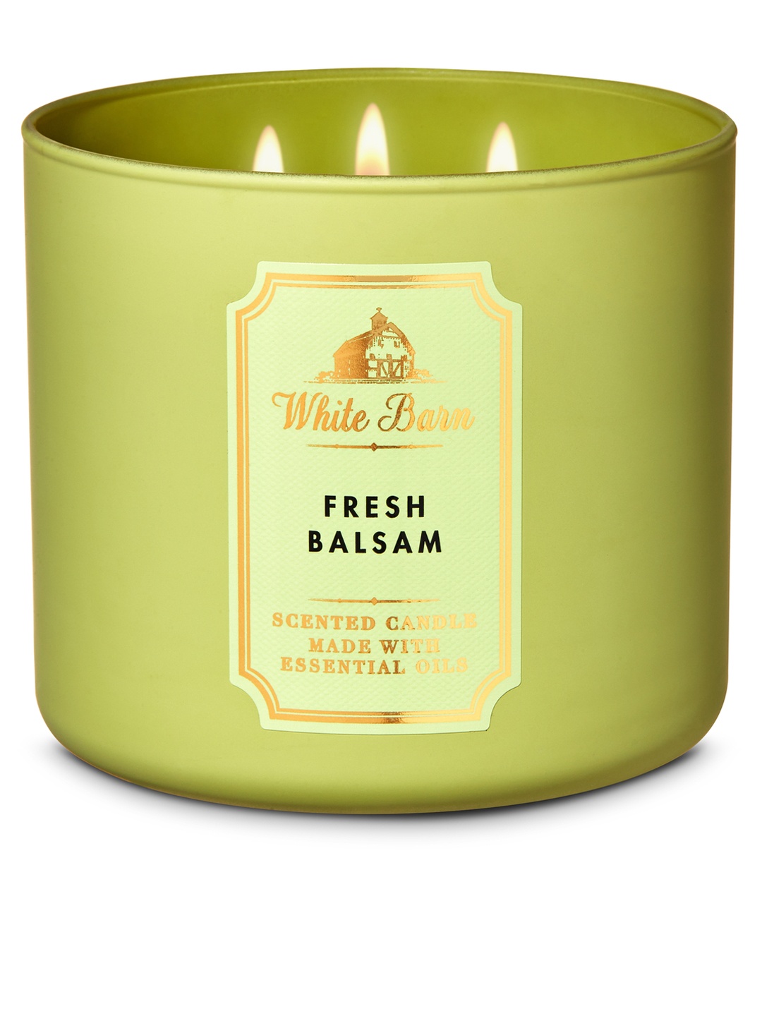 

Bath & Body Works White Barn Fresh Balsam 3-Wick Scented Candle 411 g, Green