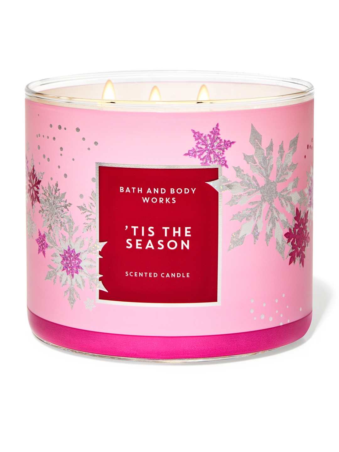 

Bath & Body Works Tis the Season 3-Wick Scented Candle 411 g, Pink