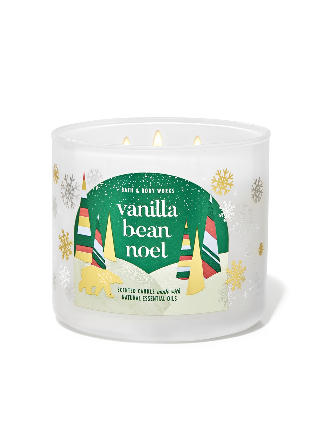 

Bath & Body Works Vanilla Bean Noel 3-Wick Candle - 411 g, Green