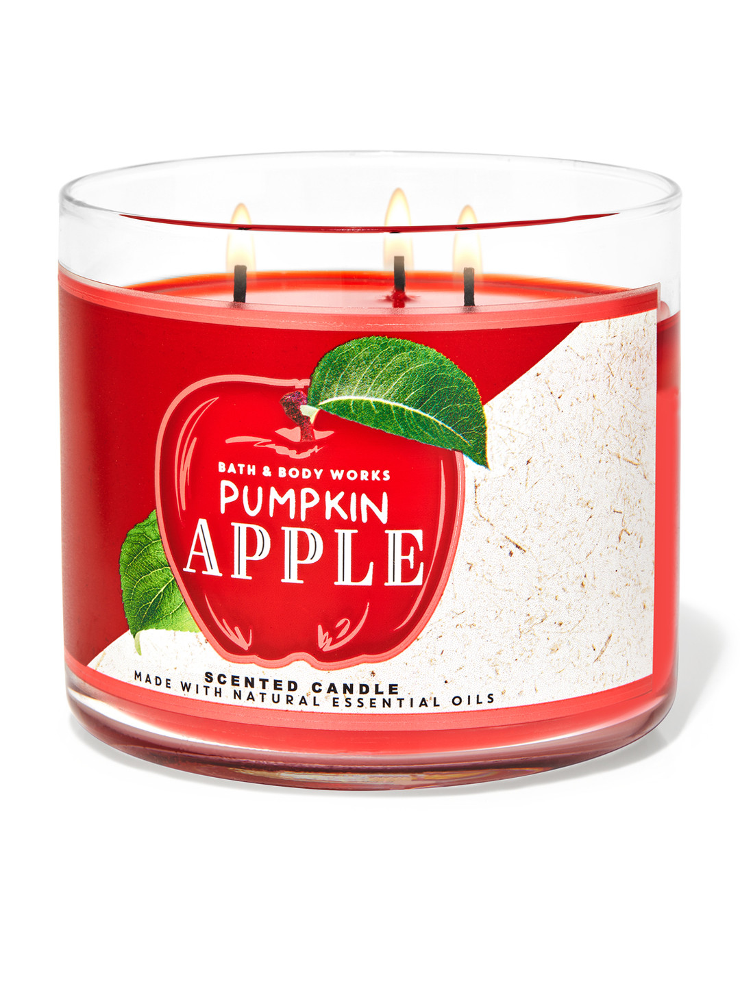 

Bath & Body Works Pumpkin Apple 3-Wick Scented Candle 411 g, Red