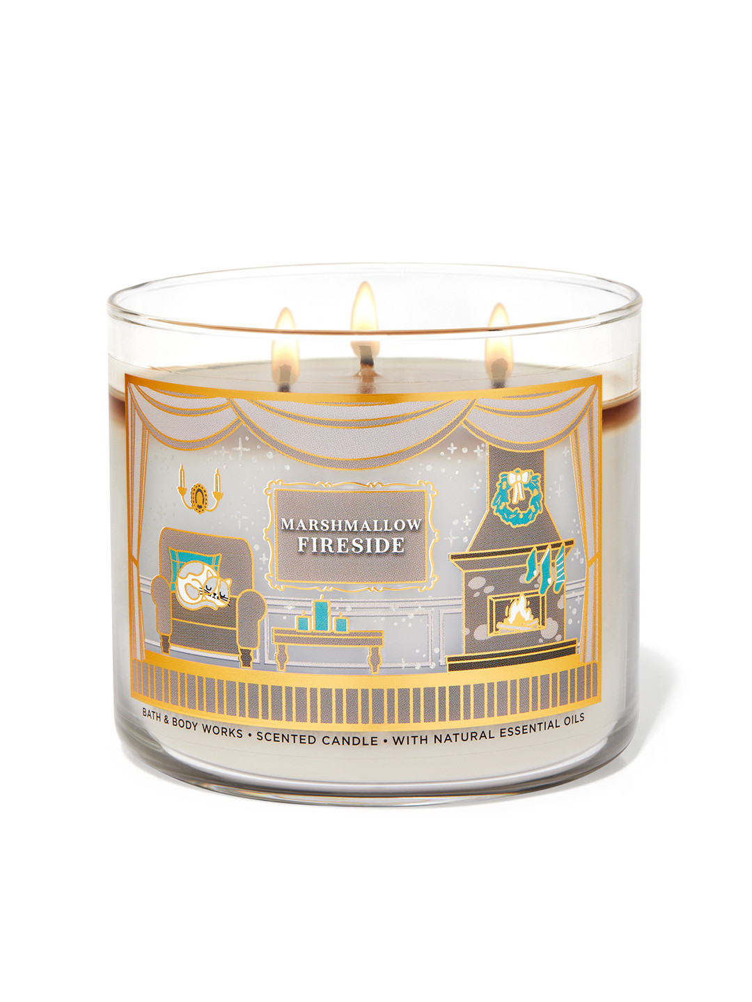 

Bath & Body Works White Barn Marshmallow Fireside 3-Wick Scented Candle 411 g