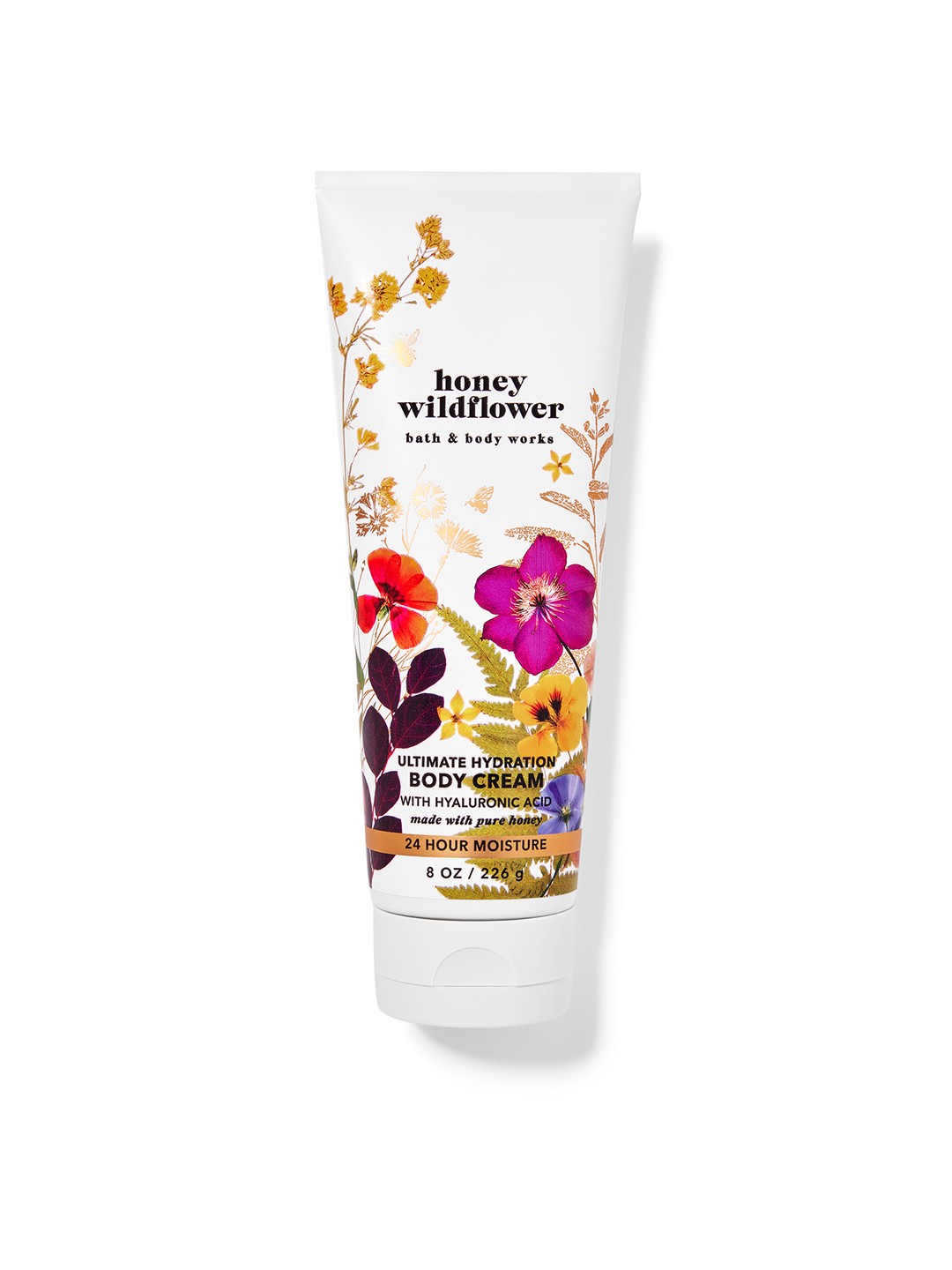 

Bath & Body Works Honey Wildflower Ultimate Hydration Body Cream with Hyaluronic - 226 g, White