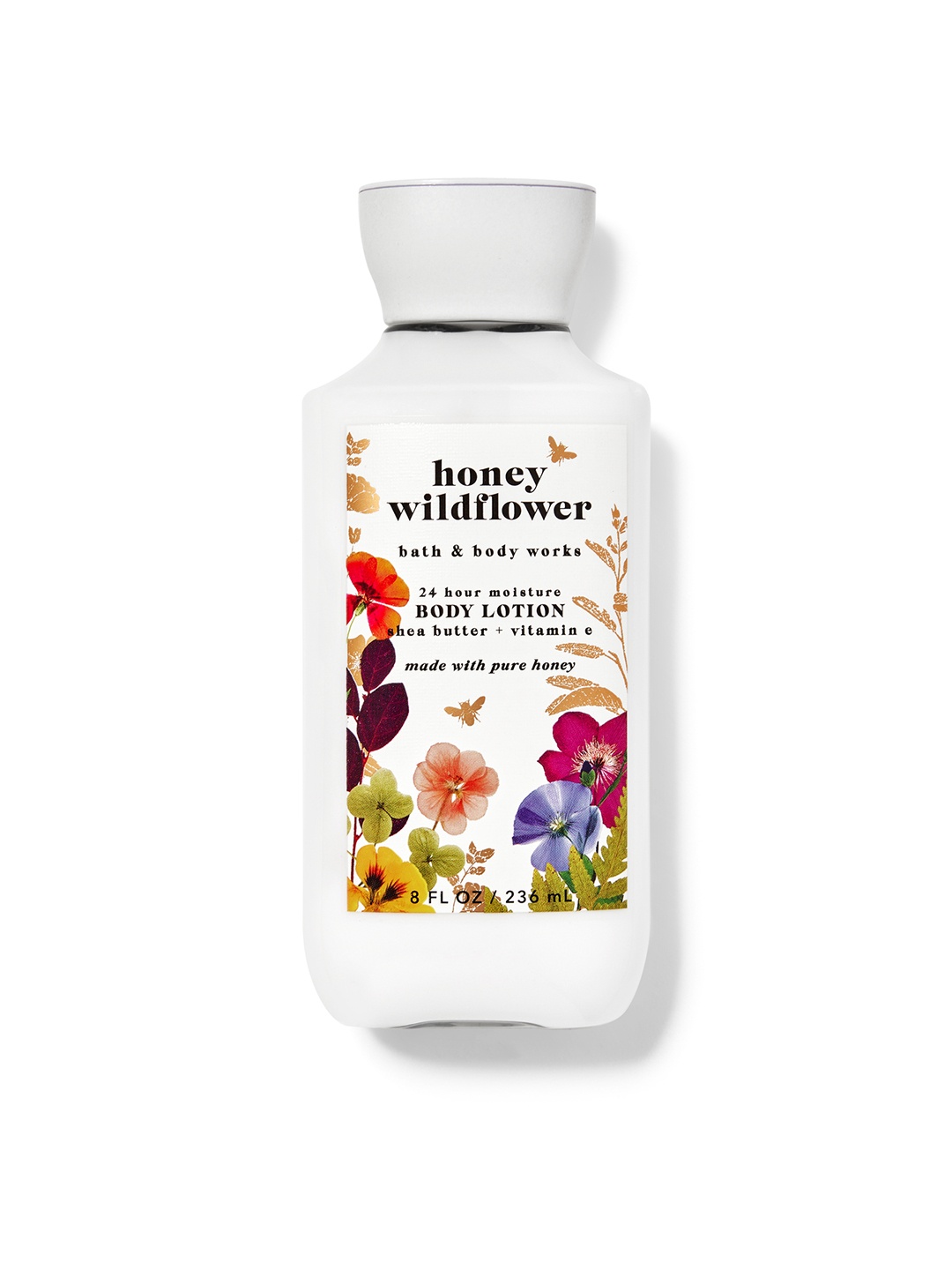 

Bath & Body Works Honey Wildflower 24 Hour Moisture Body Lotion-236 ml, White