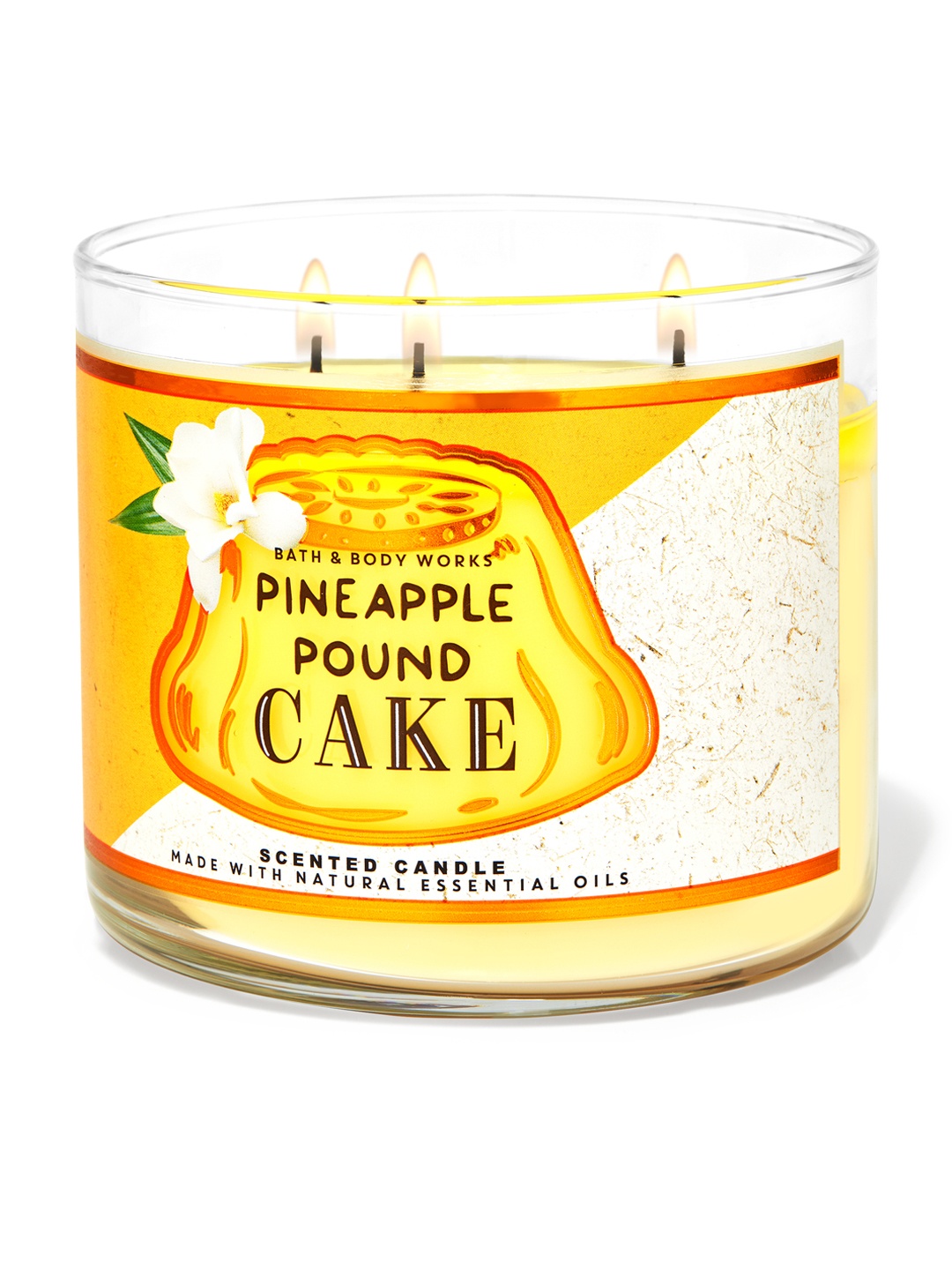 

Bath & Body Works Pineapple Pound Cake 3-Wick Scented Candle 411 g, Yellow