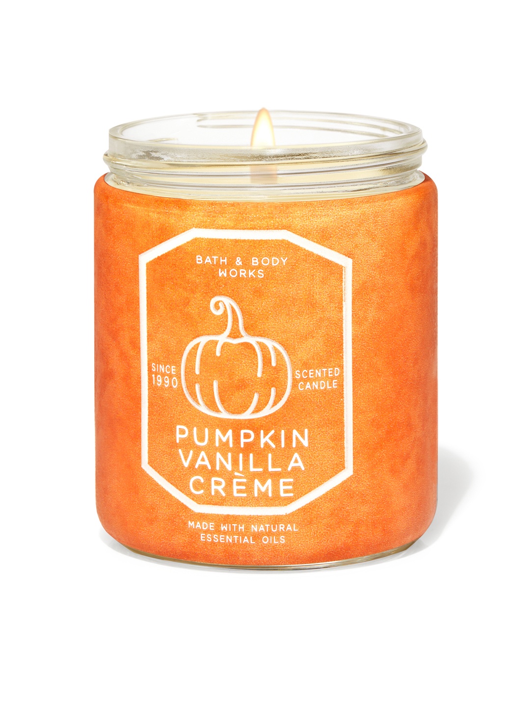 

Bath & Body Works Pumpkin Vanilla Creme Single Wick Scented Candle - 198 g, Orange