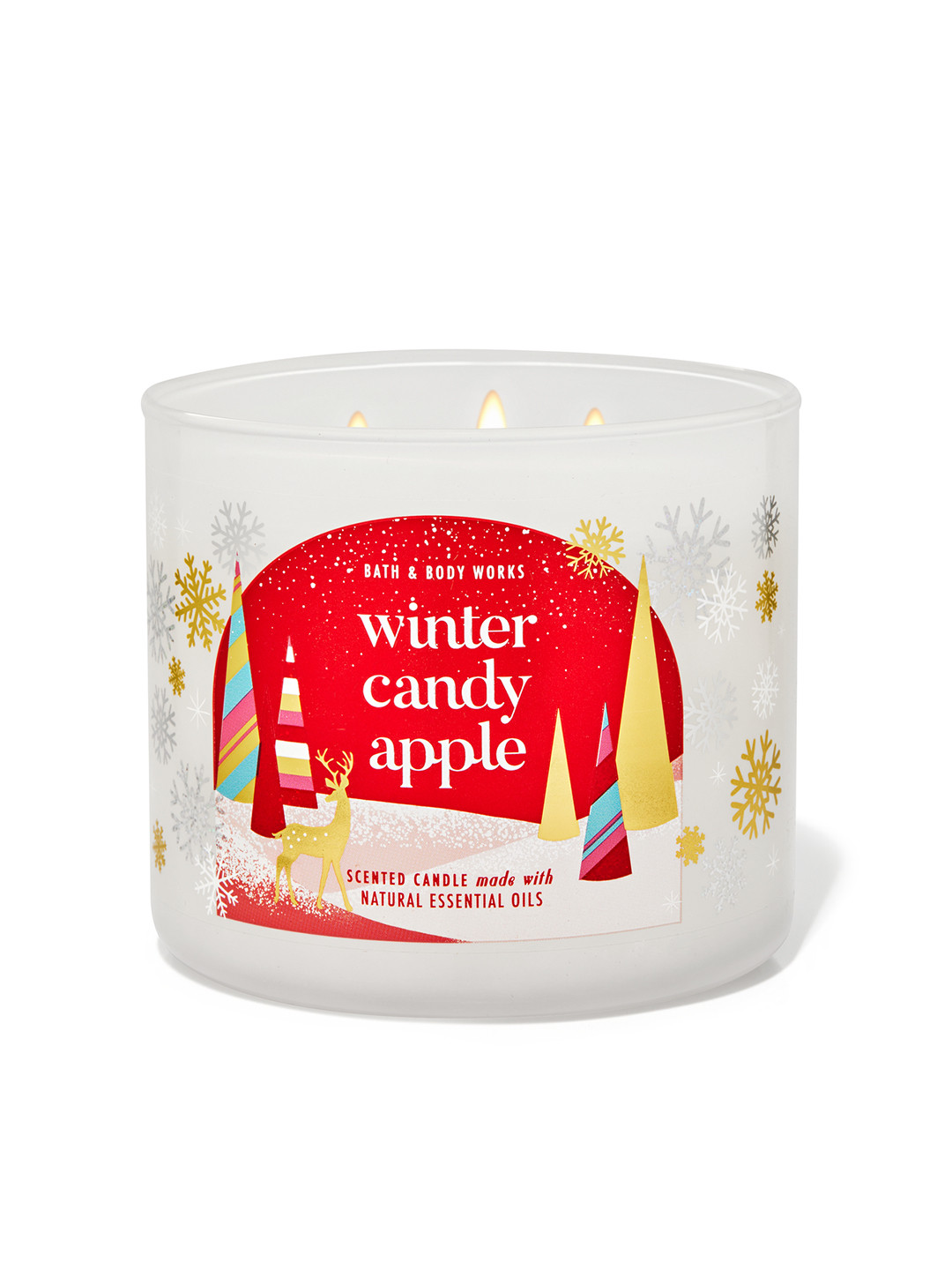 

Bath & Body Works Winter Candy Apple 3-Wick Scented Candle 411 g, Red