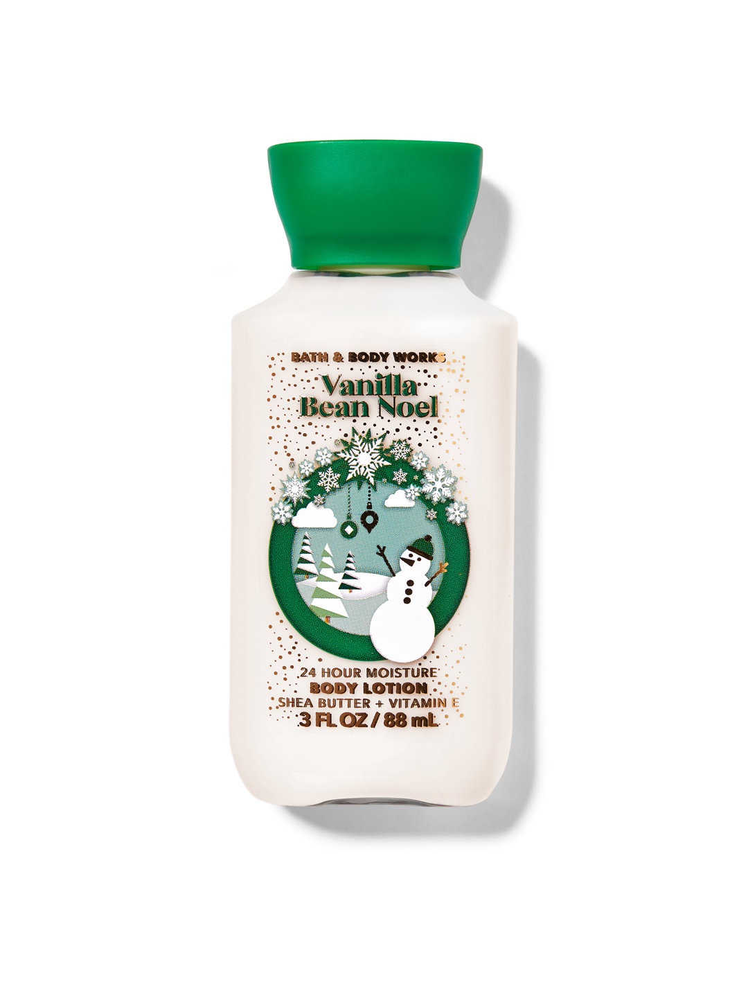 

Bath & Body Works Vanilla Bean Noel 24 Hour Moisture Body Lotion with Shea Butter - 88 ml, Green