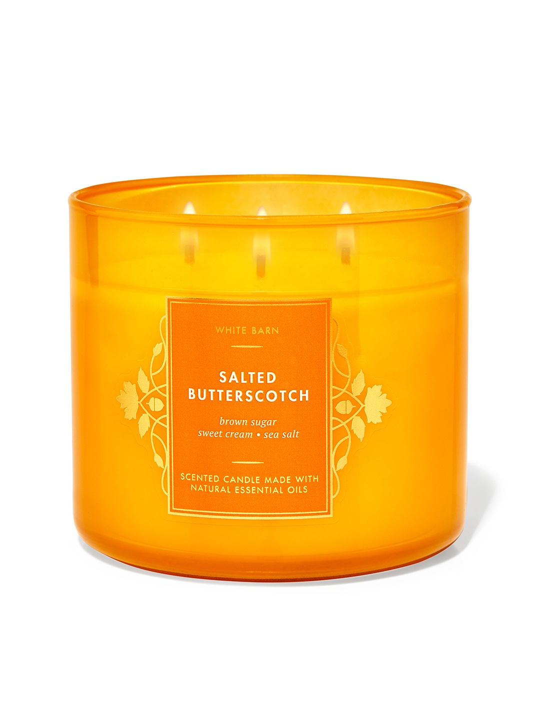 

Bath & Body Works Salted Butterscotch 3-Wick Candle - 411 g, Yellow