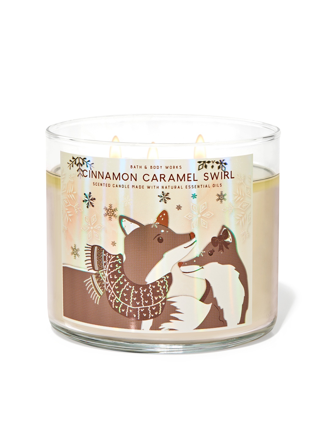 

Bath & Body Works Cinnamon Caramel Swirl 3-Wick Candle - 411 g, Yellow